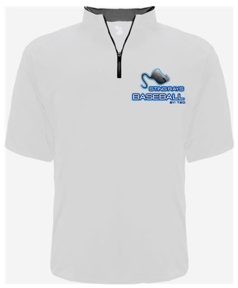 HHMS White 1/4 Zip Short Sleeve