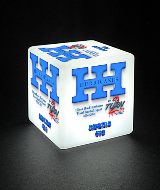 4" Transparent Light Cube (Floating Graphic)