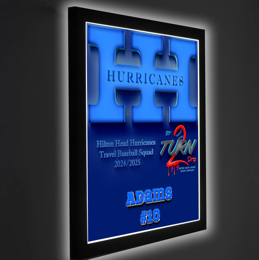 HH Hurricanes 9"x12" Backlit Wall Poster