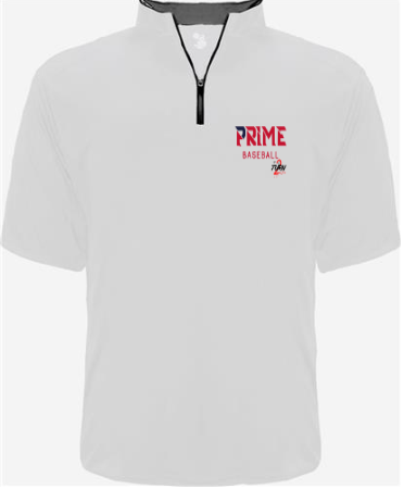 Prime Baseball 1/4 Zip White