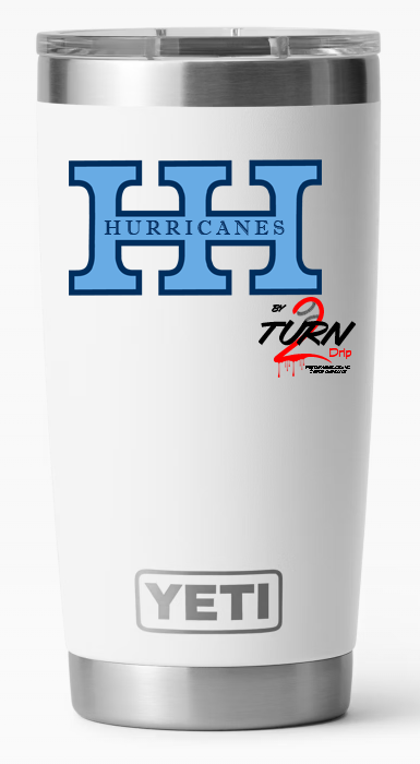 HH Hurricanes YETI Rambler 20 FULL COLOR White